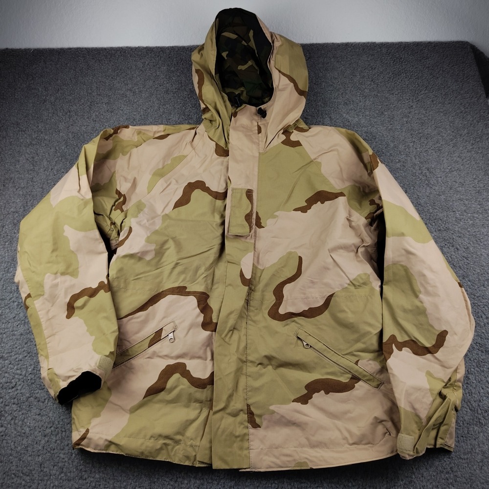 Log House Designs Jacket Mens Large Gore-Tex Desert Camo Hooded Parka